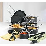 Cook at Home - 16 Piece Hard Anodized Non-Stick Cookware Set