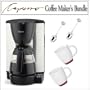 Capresso 10-cup Glass Carafe Programmable Coffeemaker + 2 Bistro Coffee Cups & Demi Spoons