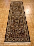 3x10 Black Persian Tabriz Runner Rug