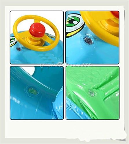 Creative Inflatable Baby Float Seat Boat Sun Shade Swimming Donut Tube Ring Car (Purple-Yellow)