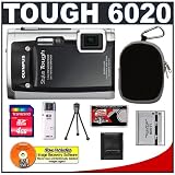Olympus Stylus Tough 6020 Shockproof & Waterproof Digital Camera (Black) + 4GB Card + Case + LI-50B Battery + Accessory Kit