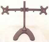 Free Standing Horizontal Dual/Two LCD Monitor Stand Holds Up to 24 Widescreens