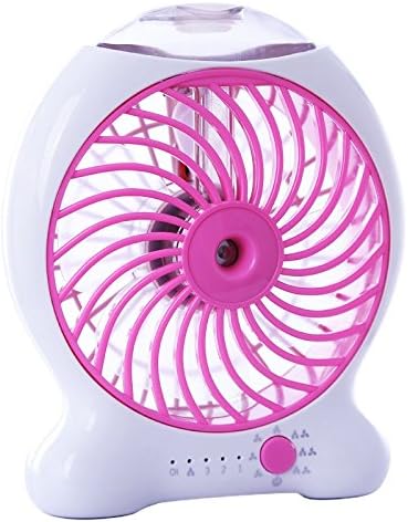 TEDO SW-001 Mini USB Misting Compact Easy To Carry Fan with Rechargeable Battery and Personal Cooling Humidifier(Pink)