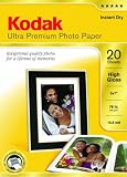 Kodak Ultra Premium Photo Paper, 5 x 7 Inches, High Gloss, 5 Packs of 20 Sheets, 100 Sheets Total (1801711)