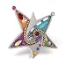 Colorful Star of David Pin from the Artazia Collection #2301 JP