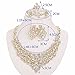 Moochi 18K Gold Plated White Zircon Embedded Scarf Pattern Jewelry Set