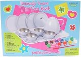 Decorate Your Own Tin TEA SET Girls Pretend Play Kit
