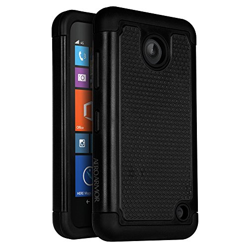 Nokia Lumia 635 Case, AERO ARMOR Protective Case for Nokia Lumia 635 - Black