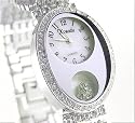 NEW 18K PLATED FLOATING HEART LADIES SWAROVSKI WATCH