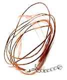 Chocolate Brown Chiffon Silk & Braided Cord Wrap Bracelet, Adjustable 19 Inch Length, 925 Sterling Silver Clasps