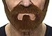 Mustaches Self Adhesive On Bail Fake Beard, Novelty, False Facial, Costume Accessory for Adults, Ginger Color