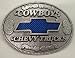 Cowboys Chevy Trucks  Enamel Pewter Buckle, Automotive Buckle