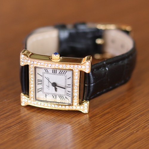 Hフレーム本革腕时计 レディースウォッチ F