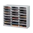 Fellowes 25041 Literature Organizer - 24 Compartment, Letter, Dove Gray
