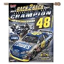 Jimmie Johnson NASCAR 2006-2007 Back 2 Back Nextel Cup Championship Vertical Flag 27"x37"