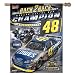 Jimmie Johnson NASCAR 2006-2007 Back 2 Back Nextel Cup Championship Vertical Flag 27x37