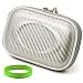 White Carbon Fiber point and shoot digital slim camera case with Reinforced Shell & Zipper for all models of your Canon Powershot ELPH 530 HS , 520 HS , 510 HS + Green Vangoddy Bracelet!!!