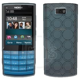 Nokia X3-02 Touch and Type Black Hydro Gel Case Cover