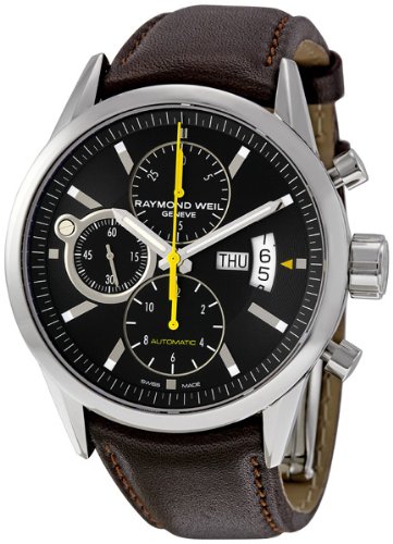Raymond Weil Men's 7730-STC-20101 Freelancer Black Chronograph Dial Watch