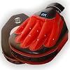 BAY� LEDER-PU "Redstar linear" Handpratzen Pratzen, gerade, 2 St�ck, schwarz/rot