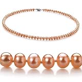 Bliss Pink 6-7mm A Freshwater Pearl Necklace 16 inch Choker Length
