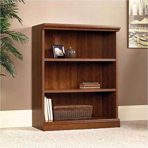 Sauder Camden County 3-Shelf Bookcase, Planked Cherry Finish