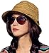 IL Caldo Womens Fascinators Summer Braid Colorful Straw hat Fashion Sun Beach Hats