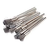 10個入り 3mm 鋼 鉛筆 ワイヤーシャンク ブラシ 回転具 ドレメルポーランドクリーニング用
