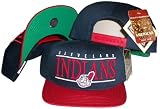Cleveland Indians Navy/red Two Tone Snapback Adjustable Plastic Snap Back Hat / Cap