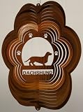 GARDEN Dachshund YARD Art Wind Spinner SWIRLY Sphere