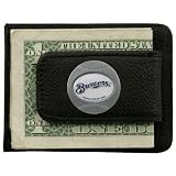 Milwaukee Brewers Black Leather Card Holder & Money Clip
