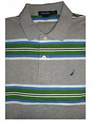 Men's Nautica Polo Shirt Short Sleeved Striped Many Sizes Available