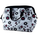 Thermos Raya Insulated Black Floral 9 Can Duffle Bag