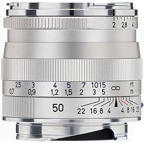 50mm f/2 Planar T* ZM Manual Focus Lens for Zeiss Ikon and Leica M Cameras (Silver)