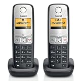 Siemens - A400 Duo - Téléphone sans fil DECT/GAP avec combine supplémentaire - Argent/Noir