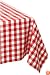 DII Flame Red and White Checkers Tablecloth 60 x 84