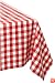 DII Flame Red and White Checkers Tablecloth 52 x 52
