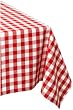 DII Flame Red and White Checkers Tablecloth 60 x 84"