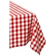 DII Flame Red and White Checkers Tablecloth 52 x 52"