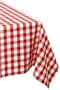 DII Flame Red and White Checkers Tablecloth 60 x 84"