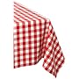 DII Flame Red and White Checkers Tablecloth 60 x 84"