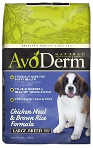 AvoDerm Natural Chicken Meal and Brown Rice Formula Large Breed Puppy Food, 26-Pound