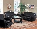 3pc Contemporary Havana Espresso Leather Chair Loveseat Sofa Set