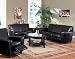 3pc Contemporary Havana Espresso Leather Chair Loveseat Sofa Set