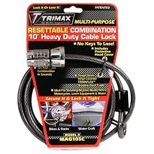 Trimax MAG10SC 10ft Combination Cable Lock