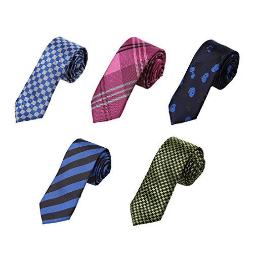 DANF.02 Series Polyester Slim Ties For Husband-5 Styles Available By Dan Smith