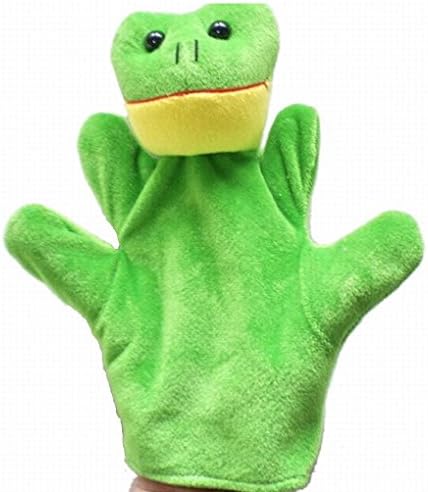 Honor2008 Newest Hot Sale Cute Big Size Animal Glove Puppet Hand Dolls Plush Toy Baby Child Zoo Farm Animal Hand Glove Puppet Finger Sack Plush Toy(Frog)
