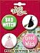 The Wizard of Oz Bad Witch Good Witch 4 Piece Button Set