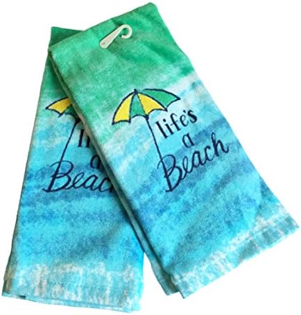 Lifes a Beach Summer Kitchen Towel Set of 2 - 16.5 x 26 inches