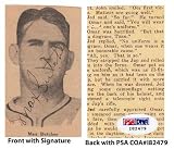 Signed Max Butcher Photo - 3x2 Newspaper Clipping PSA COA Dodgers Phillies - Autographed MLB Photos